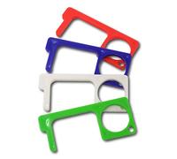 Minder Non-Contact Contactless Contact Free No Touch Door Drawer Opener Key - Perfect for Opening Shared Doors and Drawers or Pushing Buttons on Elevators, Card or Cash Machines (Mixed 4 Pack)
