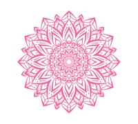 Mindful Abstract Mandala Art with Soft and Youth Design Lettering Stickers 42x42cm Store Decoration Pink