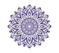 Mindful Abstract Mandala Art with Soft and Youth Design Wall Vinyl Sticker Decor 42x42cm Do not Damage The Wall Surface DarkBlue