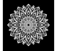 Mindful Abstract Mandala Art with Soft and Youth Design Wall Vinyl Sticker Decor 42x42cm Wall beautification White