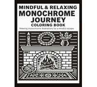 MINDFUL AND RELAXING MONOCHROME JOURNEY COLORING BOOK: Stress Relief Coloring Book for Adults and All Ages - Find Peace in Every Contrast With Simple, Calming Black & White Monochrome Art for Relaxation, Anxiety Therapy, and a Peaceful Creative Escape