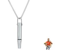 Mindful Breathing Necklace, Portable Deep Anxiety Necklace with Resistance Filter Calm Breathlace Stop Stress Necklaces Anxiety Relief Breathe Pendant for Men & Women