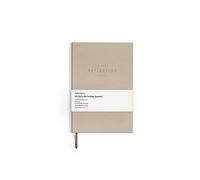 Mindful Champs: Adult Reflection Journal - Beige Vegan Leather A5 Notebook, 4 Months Daily Reflection Journal for Happiness, Mindfulness and Gratitude - Undated Life Planner (soft back cover)