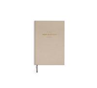Mindful Champs: Adult Reflection Journal - Beige Vegan Leather A5 Notebook with Gold Foil, 4 Months Daily Journal for Happiness, Mindfulness & Gratitude - Undated Life Planner (soft back cover)