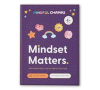 Mindful Champs | Mindset Matters Flashcards | 26 Double-Sided Positive Affirmation Cards for Kids (Ages 4+) | Teacher-Tested, Child-Safe Inks, Recyclable with Matte Finish