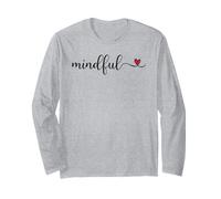 Mindful Cute Heart Typography Gift Long Sleeve T-Shirt