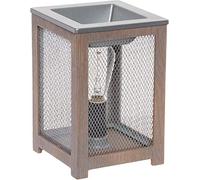 Mindful Design Farmhouse Edison Bulb Wax Warmer - Wood Frame Freshener Wax Melter (White)