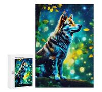 Mindful Gift for Adults - Magic Realism Dog, Wooden Jigsaw Puzzle for Adults, 300 PCS, for Relaxing Solo Or Group Play