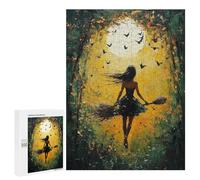 Mindful Gift for Adults: Moonlit Witch Flight, 500 PCS, Adult Picture Puzzle - for A Rewarding Weekend Challenge