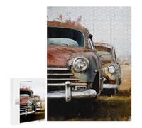 Mindful Gift for Adults: Vintage Car in The Field, 500 PCS, Challenging Puzzle for Adults; for Shared Table Time