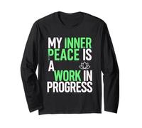 Mindful Intention Positive Affirmation Meditation Yoga Long Sleeve T-Shirt