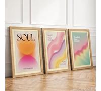 Mindful Intentions Minimalist Set of 3 Framed Wall Art Prints A1