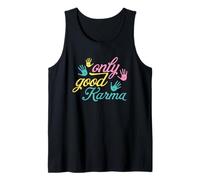Mindful Living Only Good Karma Handprint Quote Tank Top