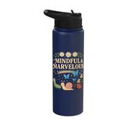 Mindful Marvelous Cute Garden Critters Design Stainless Steel Insulated Water Bottle