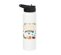 Mindful Marvelous Cute Garden Critters Design Stainless Steel Insulated Water Bottle