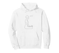 Mindful Meditation Line Art - Minimalist Zen Pullover Hoodie