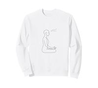 Mindful Meditation Line Art - Minimalist Zen Sweatshirt