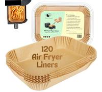 Mindful Memories Air Fryer Liners 120 pcs (7.9 x 5.3 x 1.8 inch) (20 x 13.5 x 4.5 cm) for Ninja Air Fryer - Non-Stick Disposable Paper Liners Compatible with Most Dual Zone Air Fryers Accessories