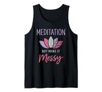 Mindful Mess Identity Calm Humor Anxiety Meets Breathwork Tank Top