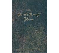 Mindful Moments Planner 2026: Find Your Calm, Conquer Your Day. Leather print Stormy sea blue