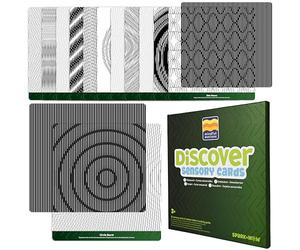 Mindful Motions Sensory Cards | Discover | 12 Dynamic Patterns | 2 Sliders | Calming Corner Items for Kids | Screen-Free Visual Sensory Toys, 3" x 5"