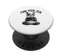Mindful Panda Meditation Zen Harmony Art PopSockets Adhesive PopGrip