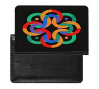 Mindful Pattern Passport Holder Unique PU Ultra-thin Passport Protective Case Compact Easy to Carry Passports Cover for Women And Men Passports Case