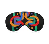 Mindful Pattern Sleep Mask for Women Men, Breathable Soft Sleeping Mask Adjustable Eye Cover Light Blocking Eye Masks for Travel, Home, Office, Nap, Flights