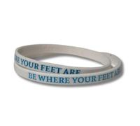 Mindful Performance Innovations Be Where Your Feet Are Bracelets, Large - Pack of 2, Silicone, no gemstone