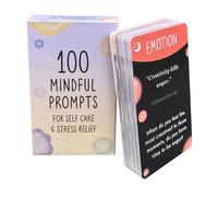 Mindful Prompts, Enhance Focus Naturally, 50 Sheets, Cards To Reduce Anxiët Y And Increase Relaxation, Dedicated Deck Card Games, Empower Positive Thinking, For Kids Teens Adults Use