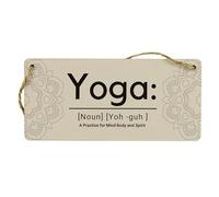 Mindful Serenity: Full Colour Plywood Yoga Sign - A Spiritual Home Décor & Perfect Idea for Yoga Lovers