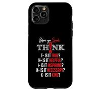 Mindful Speech Acronym True Helpful Inspiring Kind Graphic Case for iPhone 11 Pro