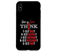 Mindful Speech Acronym True Helpful Inspiring Kind Graphic Case for iPhone XS Max