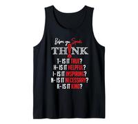 Mindful Speech Acronym True Helpful Inspiring Kind Graphic Tank Top
