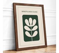 Mindful Symmetry Minimalist Framed Wall Art Print A1 (84.1×59.4cm) Walnut, Wall Decor for Living Room, Bedroom, Office & Home, Ready to Hang, Art Gift