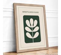 Mindful Symmetry Minimalist Framed Wall Art Print A2 (59.4×42cm) Oak, Wall Decor for Living Room, Bedroom, Office & Home, Ready to Hang, Art Gift