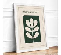 Mindful Symmetry Minimalist Framed Wall Art Print A2 (59.4×42cm) White, Wall Decor for Living Room, Bedroom, Office & Home, Ready to Hang, Art Gift