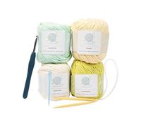 mindfulknits Beginner’s Knitting Kit with Knitting Needles, Yarn Needles & 100% Cotton Knitting Yarn (4) - Make Washcloths - Zen Beginners Basic Knitting Supplies Set for Relaxation & Stress Relief