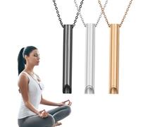 Mindfulness 3PCS Anxiety Relief Necklaces, Stress Relief Necklace - Portable Deep Breathing Meditation Aid for Men & Women