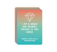 Mindfulness Affirmation Card Deck, 6.4x8.9cm Paper 50X Self Care Cards Emotionals Supports Inspirational Daily Motivation for Women, Wellness Usage