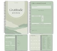 Mindfulness and Gratitude Journal - 90 Day Template, Self Care Planner, Positivity Diary, Daily Wellness, Manifestation | A5 (Green)