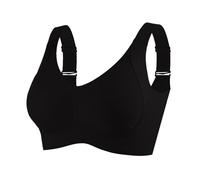Mindfulness Bra Non-Wired, Wire-Free Push-Up Support - Super Firming, Side-Support, Adjustable Straps, Breathable Comfortable Everyday Bra for Women (UK, Alpha, L, Regular, Regular, Black)
