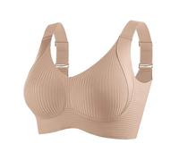 Mindfulness Bra Non-Wired, Wire-Free Push-Up Support - Super Firming, Side-Support, Adjustable Straps, Breathable Comfortable Everyday Bra for Women (UK, Alpha, 3XL, Regular, Regular, Khaki)