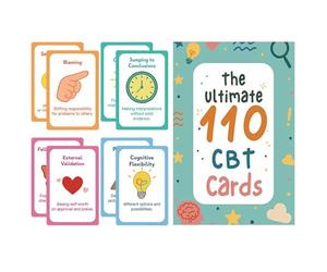 Mindfulness Cards - 110 Pieces Cognitive Behavioral Deck | Evidence-Based Prompts with Stress Relief Exercises & Emotional Intelligence Tools for Adults, Teens and Social Workers