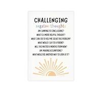 Mindfulness for Difficult Thoughts Poster ACT and Growth Mindset Guide to Accept Observe and Reframe Office Decor(Unframed,16x24inch(40x60cm))