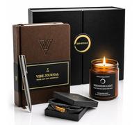 Mindfulness Gift Set for Men | Guided Journal, Brass Pen, Candle & Bracelet