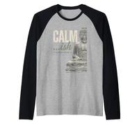Mindfulness Mantra Progress Not Perfection Buddha Quote Raglan Baseball Tee