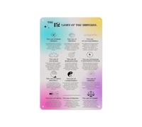Mindfulness Metal Tin Sign Spiritual Laws Principles Guide for Awakening Self Improvement Home Library Decor 8 X 12 in
