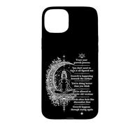 Mindfulness Self Growth Affirmation Floral Meditation Case for iPhone 15 Plus