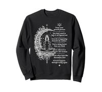 Mindfulness Self Growth Affirmation Floral Meditation Sweatshirt